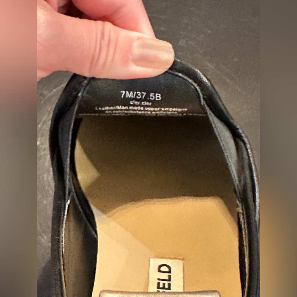 Karl Lagerfeld Black and Gold Loafers Slip-On Shoes - Picture 7 of 7